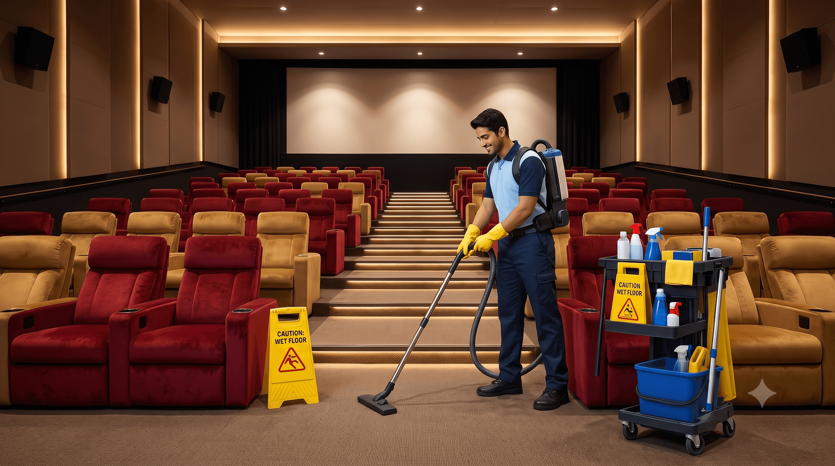 Professional theatre cleaning service